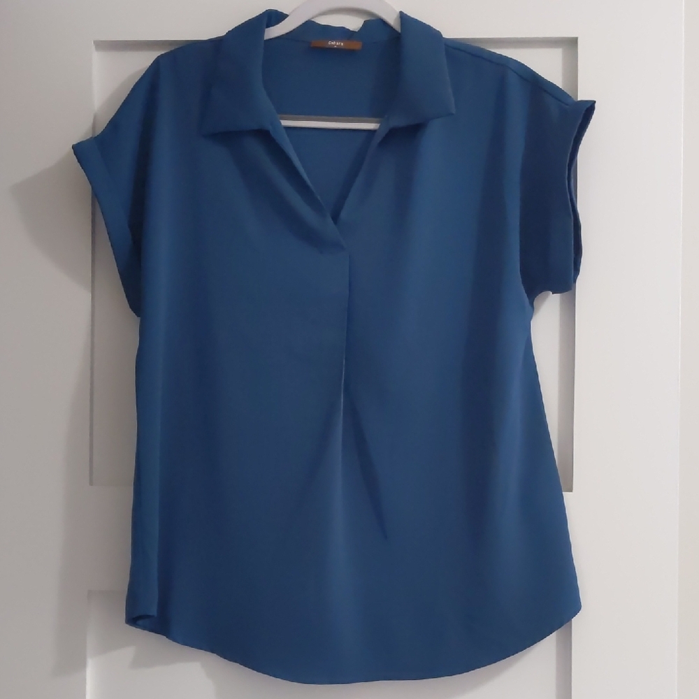 Gaharu Chic Blue Blouse - NWOT